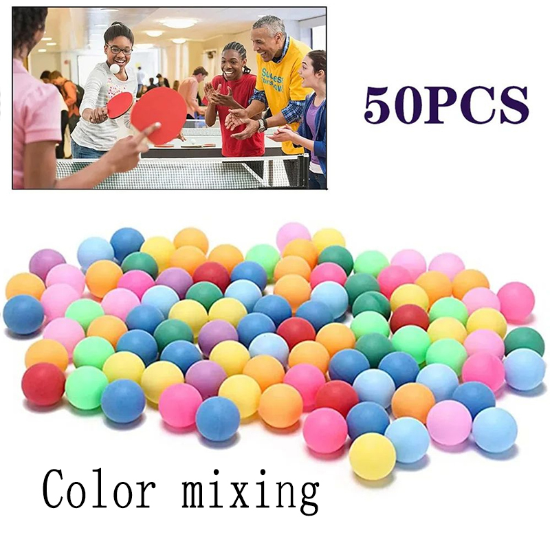 50Pcs Multicolor Plastic Ping  - Table Tennis Olympics recension och pris